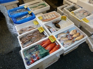 Fish market produce