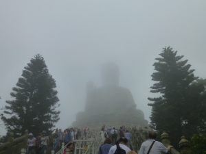 Buddha rising out of mist!